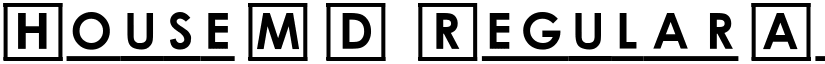 House M.D. Regular font