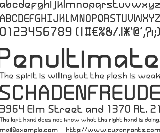 Canaletto font preview
