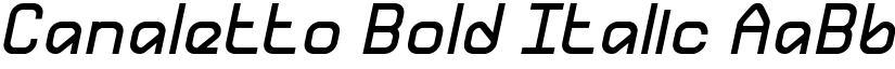 Canaletto Bold Italic font