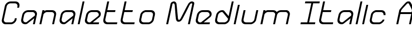 Canaletto Medium Italic font
