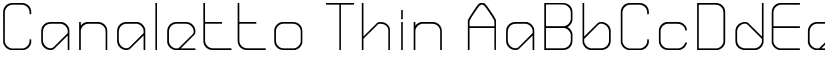 Canaletto Thin font