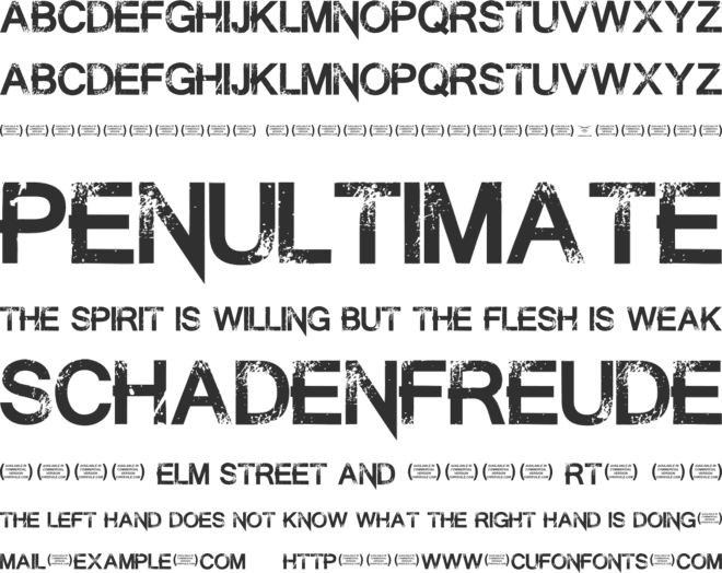Summon the Executioner font preview