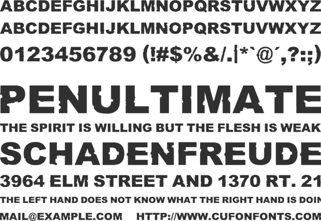 Rust never sleeps font preview