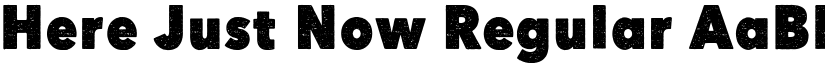 Here Just Now Regular font