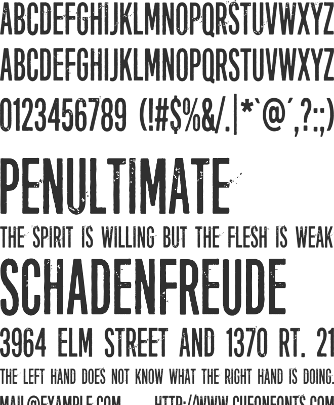 Forty-six font preview