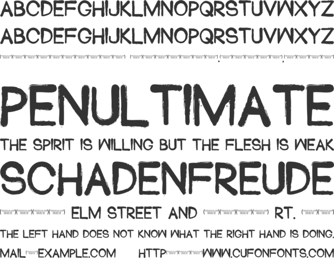 Blackhead font preview