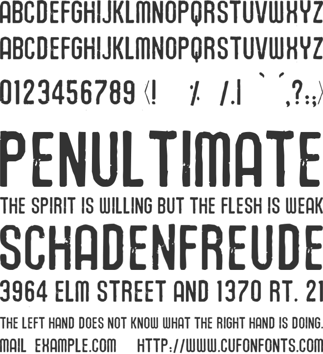 Union Agrochem font preview