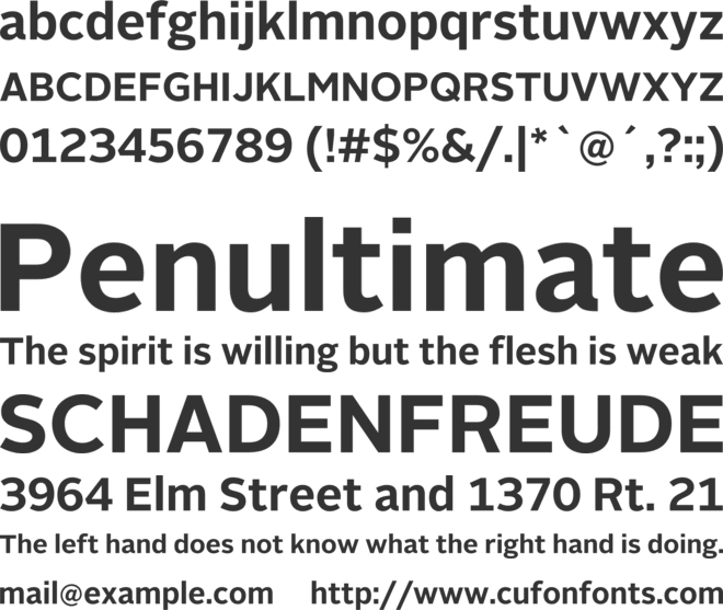 Alright Sans LT font preview