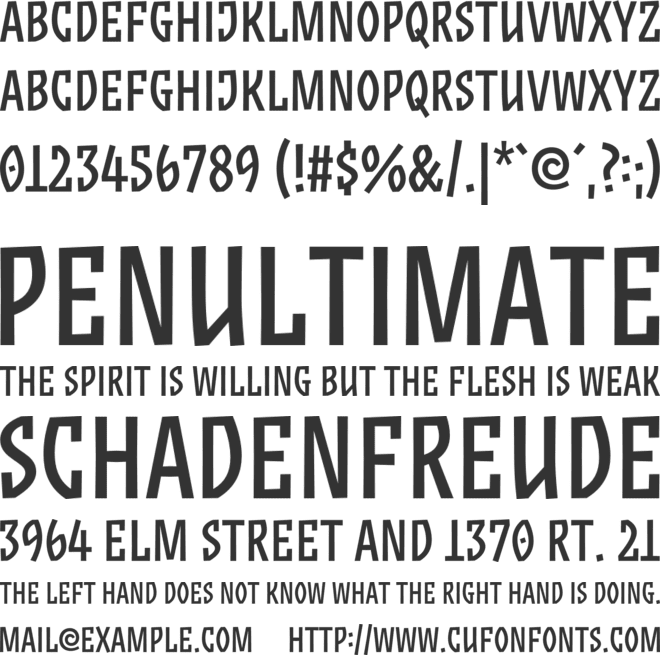 ZalamanderCaps font preview