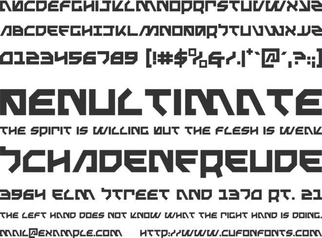 Metal Storm font preview