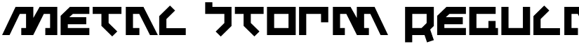 Metal Storm Regular font