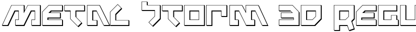 Metal Storm 3D Regular font
