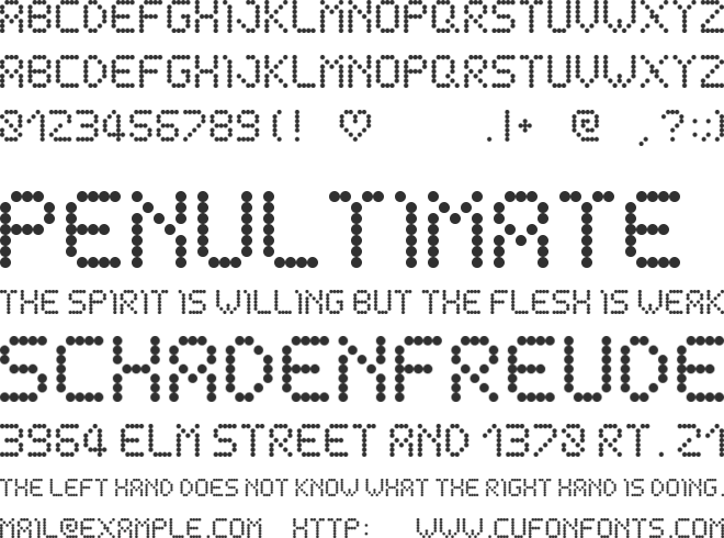 schnee font preview