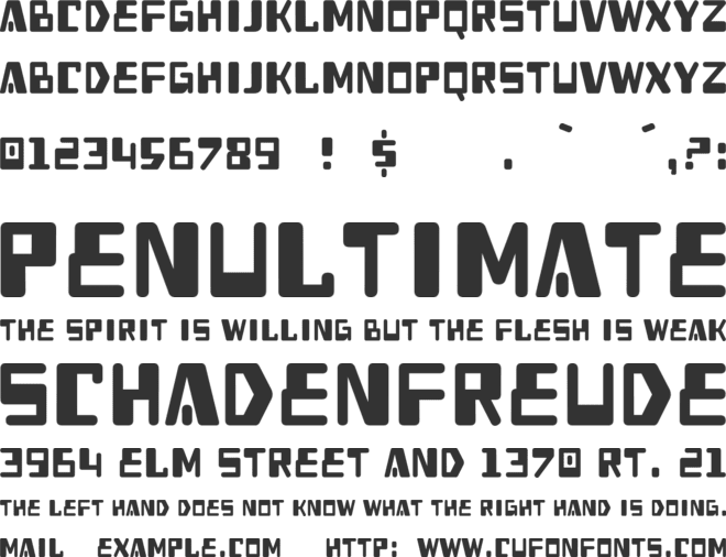 Heavy Data font preview