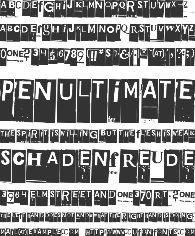 Gubben I L font preview