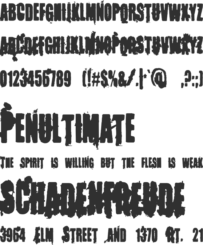 Memory Lapses font preview