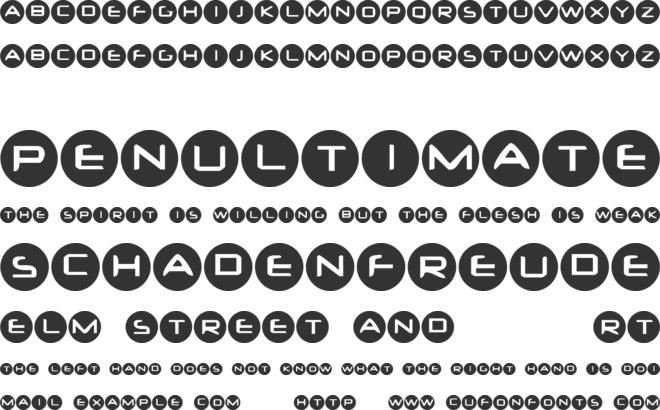 Diskoboll font preview