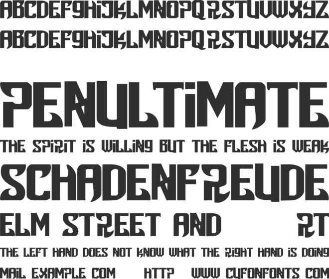 Snobjury font preview