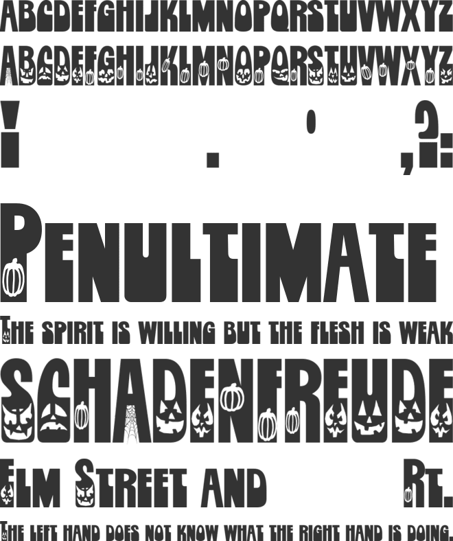 Jackie O'Lantern font preview