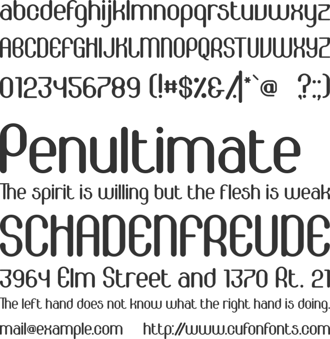 Hygiene font preview