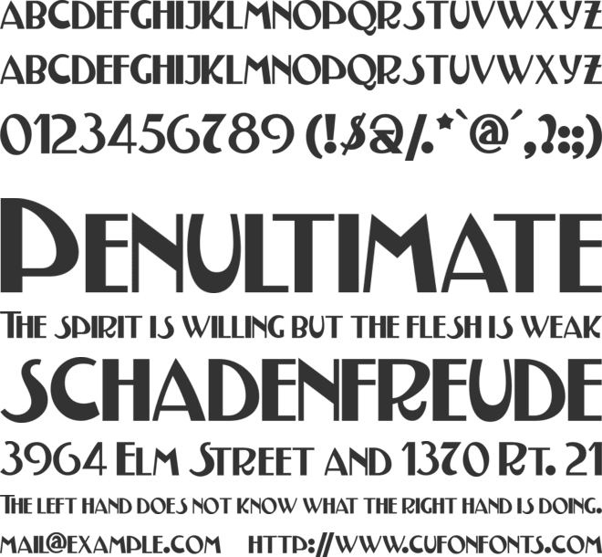 TestarossaNF font preview