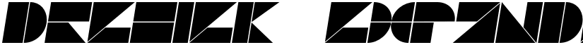 Drebiek Expanded Italic font