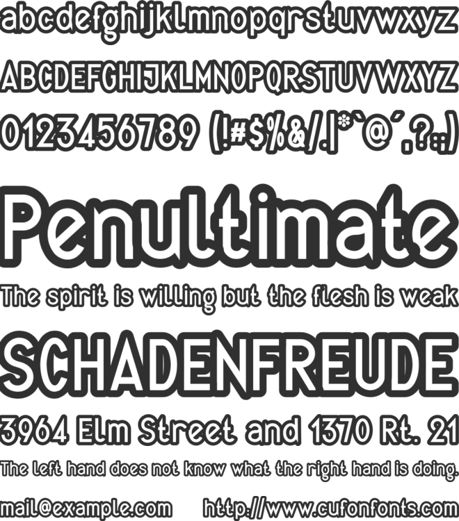 Quirkus Out font preview