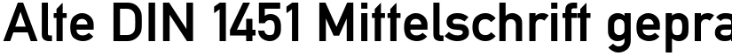 Alte DIN 1451 Mittelschrift gepraegt Regular font