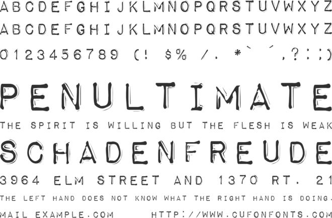 Impact Label Reversed font preview