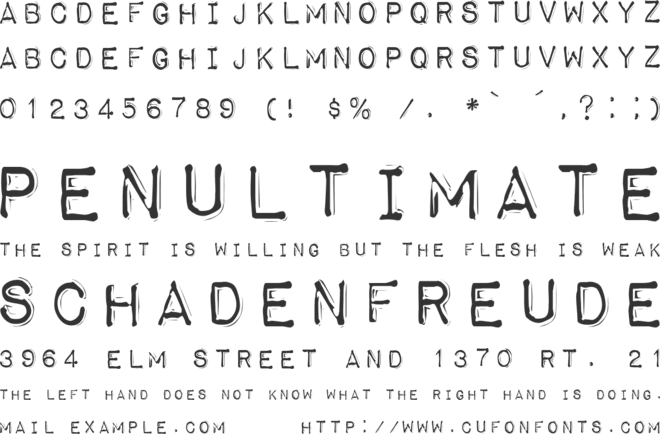 Impact Label Reversed font preview