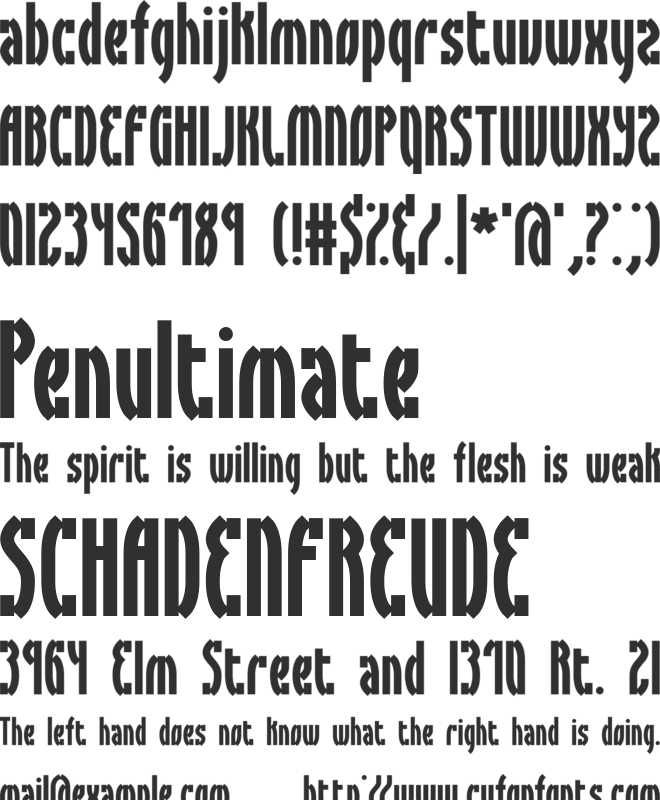 Syracuse BRK font preview