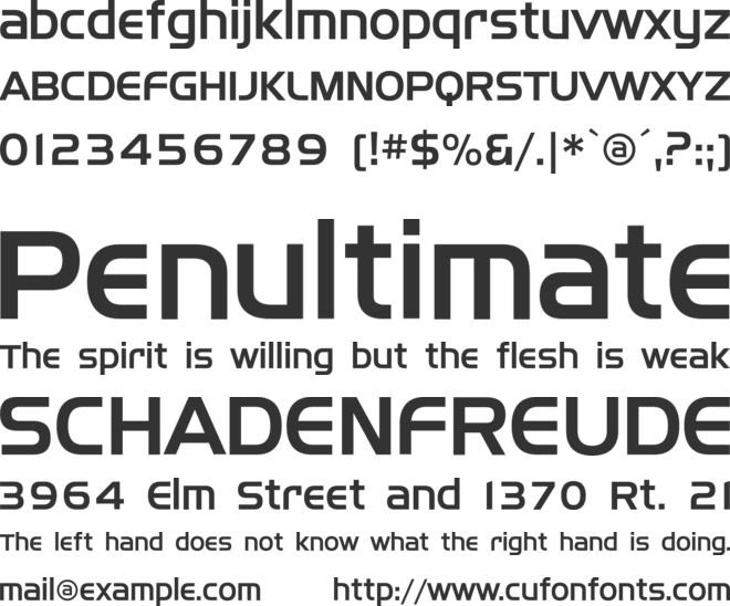 SF Fourche font preview
