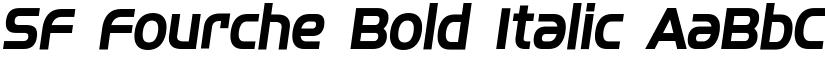 SF Fourche Bold Italic font