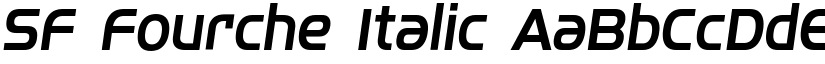 SF Fourche Italic font