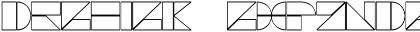 Drebiek Expanded Outline font