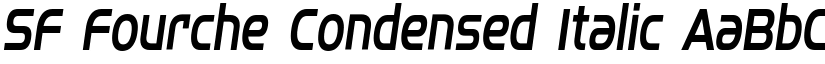 SF Fourche Condensed Italic font