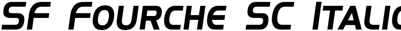 SF Fourche SC Italic font