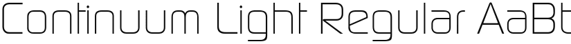 Continuum Light Regular font