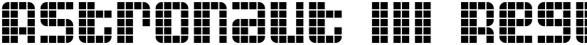 Astronaut III Regular font