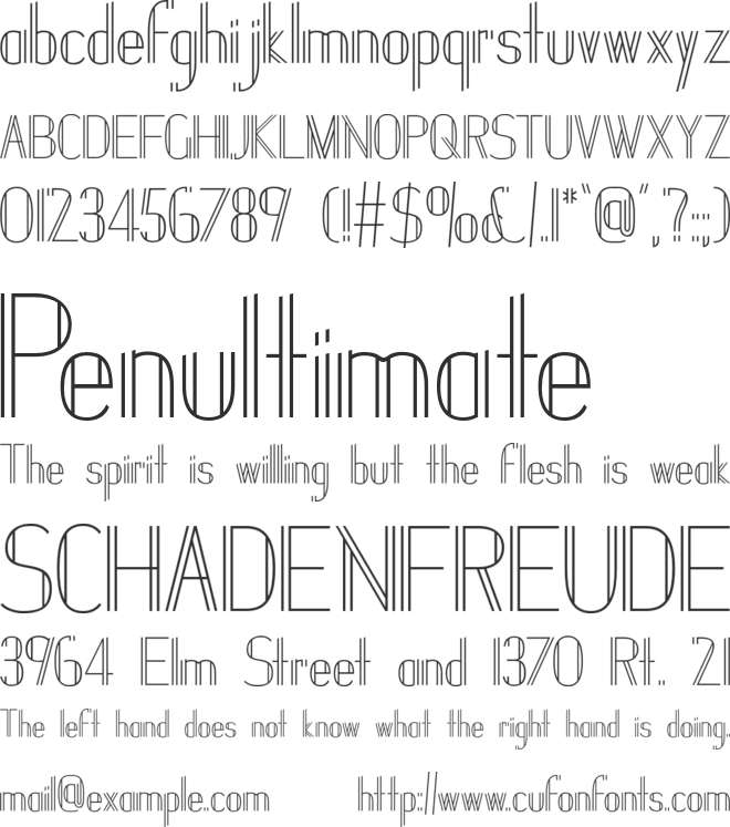 Janesville 51 font preview
