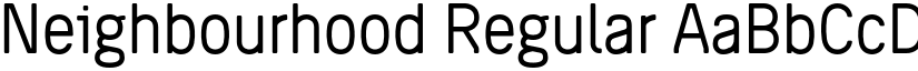 Neighbourhood Regular font