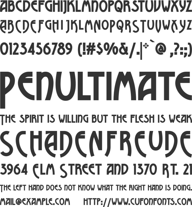 Advokat Modern font preview