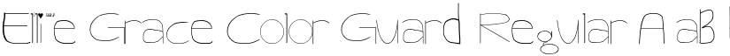 Ellie Grace Color Guard Regular font