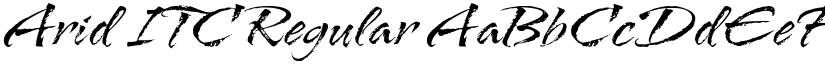 Arid ITC Regular font