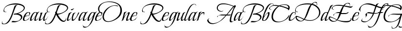 BeauRivageOne Regular font