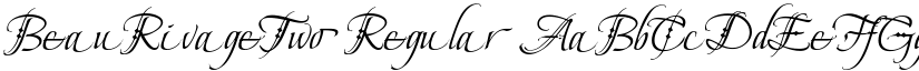 BeauRivageTwo Regular font