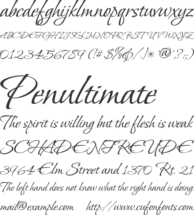 Bonheur Royale font preview