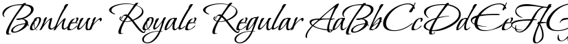 Bonheur Royale Regular font