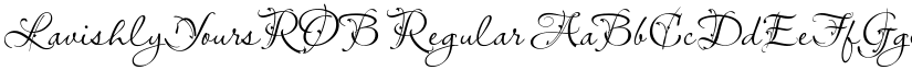 LavishlyYoursROB Regular font