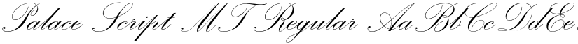 Palace Script MT Regular font